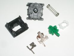 Disassembled; bottom view of components