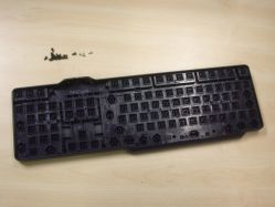 Upper case with integrated-mount keycaps
