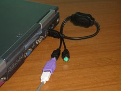 Using a Belkin F5U119-series PS/2 to USB converter
