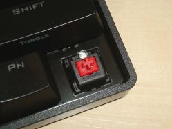 LED fitted to a Cherry MX switch