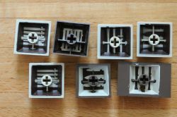 Keycaps detail, bottom view