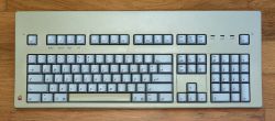 Notice the layout with symbols only for the function keys