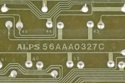 PCB detail showing ALPS logo
