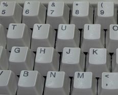 Keycaps top closeup