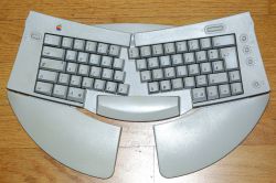 Apple Adjustable Keyboard is split with 6 on the right side