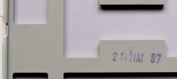 Date stamp inside case