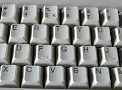 Keycaps top closeup