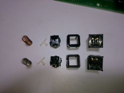 Disassembled, locking switch on bottom