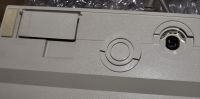 Battery compartment with cover opened