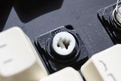 Key switch with spring removed