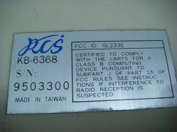 Rear label
