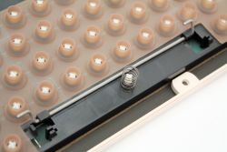 Rubber tactile membrane around space bar