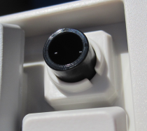 Topre switch with the slider visible in black