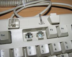 Two keycaps removed