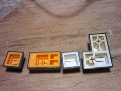 Cross reed keycaps, underside.