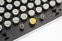 Space bar rubber sleeve and springs