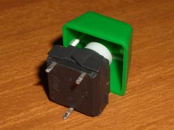 Bottom view of switch and keycap