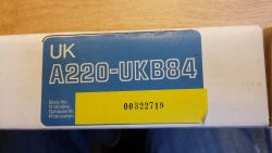 Model and serial numbers on the box