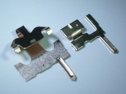 Cherry MX contacts, which are also the switch terminals