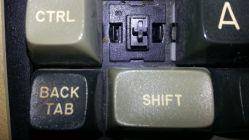 Futaba vintage lock switch in a TeleVideo Model 925 keyboard