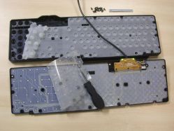Dome and membrane sheets from a Dell L100 office keyboard