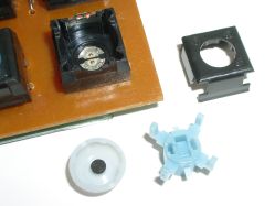 Metal contacts in the Alps integrated dome discrete conductive dome switch