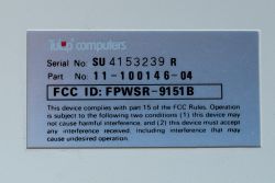 Label on back