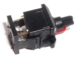 Partially opened; the movable contact leg is bent