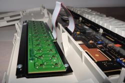 Inside a G80-2100 HFD. The 24 programmable function keys are plate mounted.