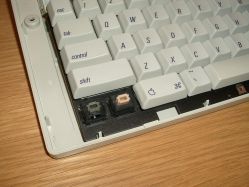 Salmon or orange main switches, plus Alps lock