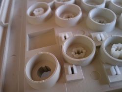 Housing for the rubber dome with the sliders