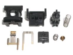 Disassembled, top/front views of components