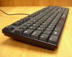 Side, showing low-profile keycaps