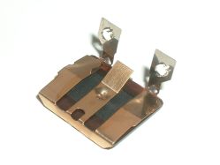 Contact assembly with leaf spring on top