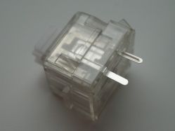 Contact mechanism visible through shell