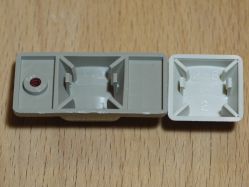 Bottom view of some keycaps