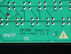 Hi-Tek–only branding on a Tava 1984 Hi-Tek Series 725 first generation keyboard; the back panel bears no branding