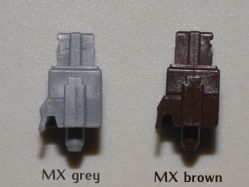 Tactile bump comparison with Cherry MX Brown