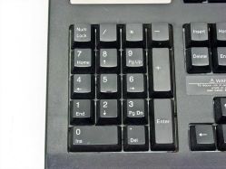 Numeric keypad on the left-hand side