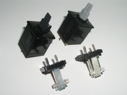 Contact assemblies, rear view