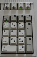Detail numpad and phone section