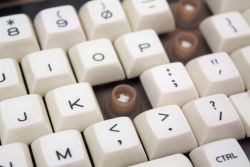 Keyboard with most keys fitted