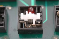 Open-top switch with LED fitted