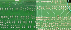 Comparison of the typical PCB on the left with the NKRO PCB using diodes on the right