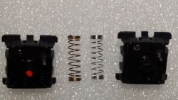 Spring and apace bar (left), regular key (right)