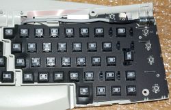 Right side case and keycaps removed