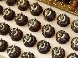 Key switches close up