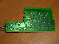 Rear of PCB with circuit traces