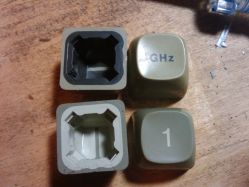 Top and bottom of keycaps