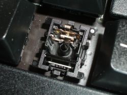 MX switch with jumper fitted